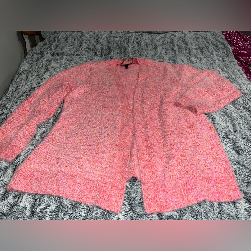 Lane Bryant Furry Dressy Marl Open Front Cardigan Sweater 18/20
